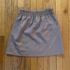 NWOT J. Crew Wool Sidewalk Mini Skirt Smocked Waist